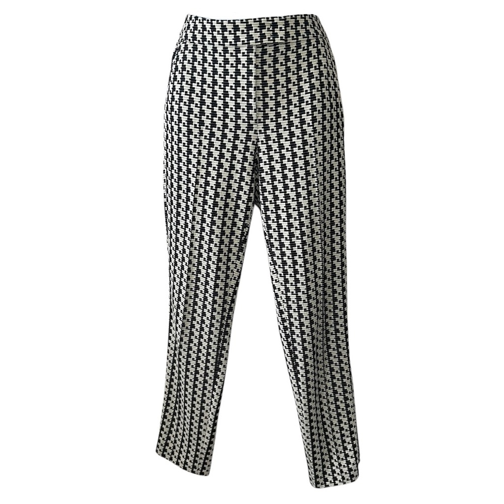 AKRIS Punto Women’s Black & White Pattern Cigarette Pants- Size 4